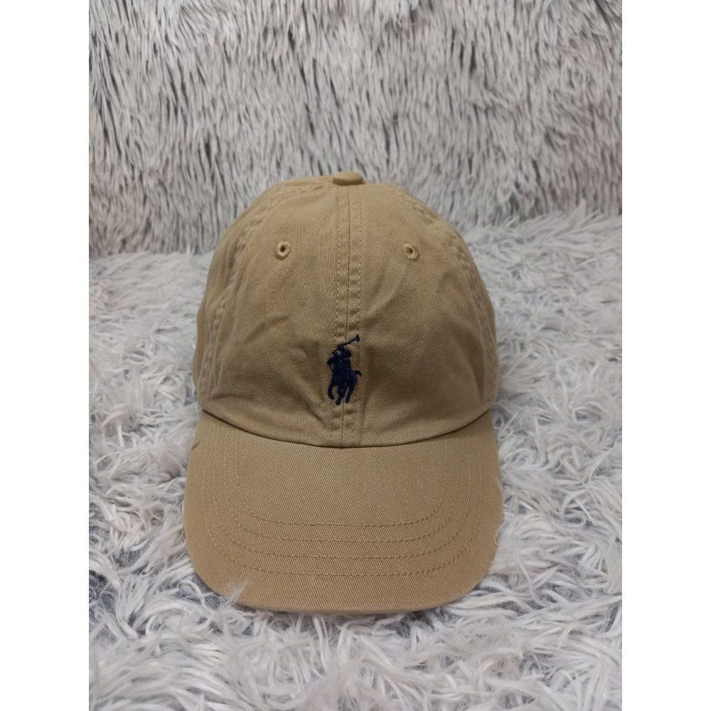 Vintage Polo Ralph Lauren Hat Youth Size 4-7 Beige Preppy Strapback Yacht Club